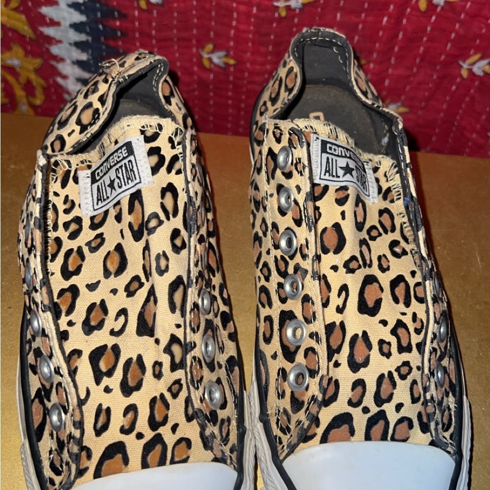 Converse Chucks Unisex Adult Tan Leopard Sneakers Men’s 6 Women’s 8